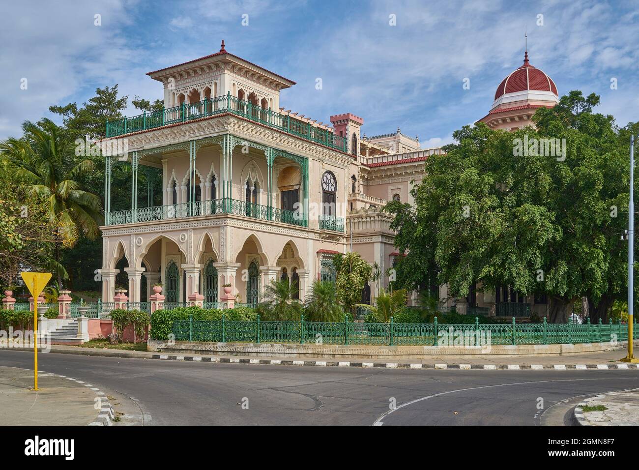 A gorgeous manor near the jetty, Cuba, Cienfuegos Stock Photo