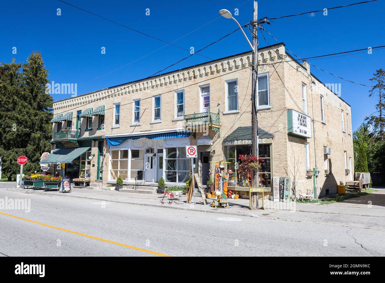 Downtown Village Centre Mill Street Neustadt Ontario Canada retail