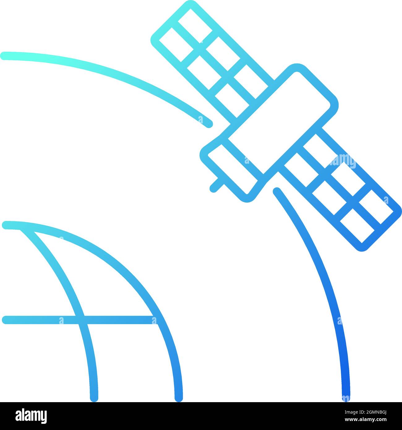 Geostationary Satellite gradient linear vector icon Stock Vector Image ...