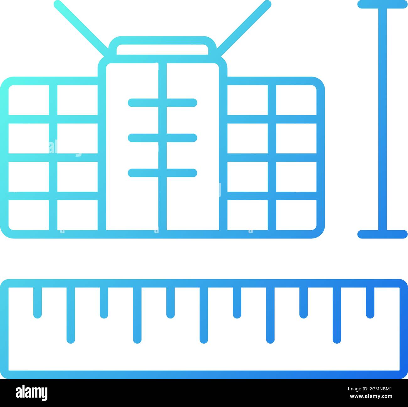 Nano Satellites gradient linear vector icon Stock Vector