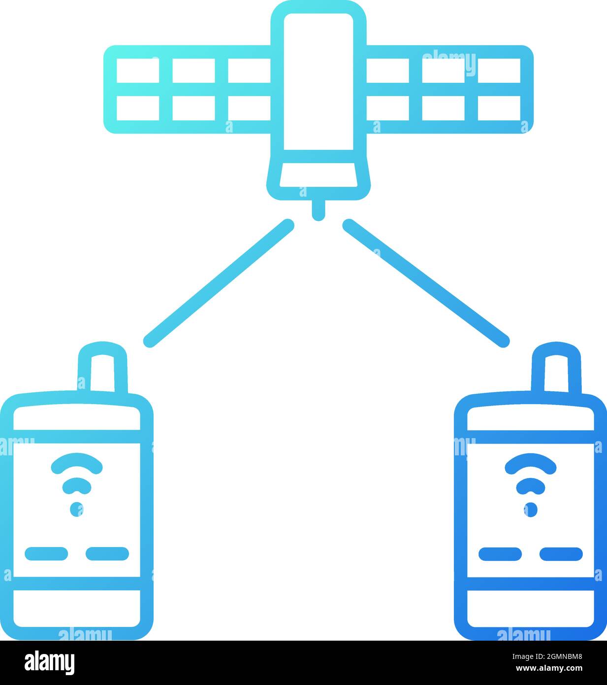 Satellite telephony gradient linear vector icon Stock Vector