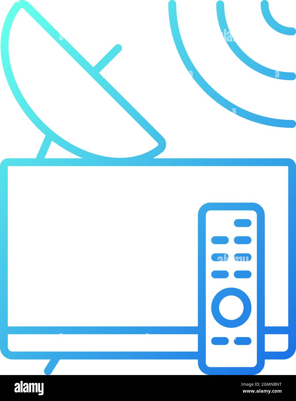 Satellite television gradient linear vector icon Stock Vector