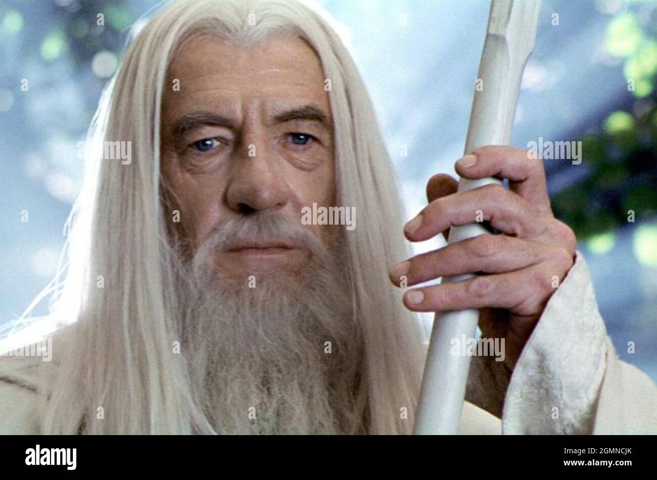 LORD OF THE RINGS; THE TWO TOWERS 2002 New Line Cinema film with Ian McKellen as Gandalf the White Stock Photo