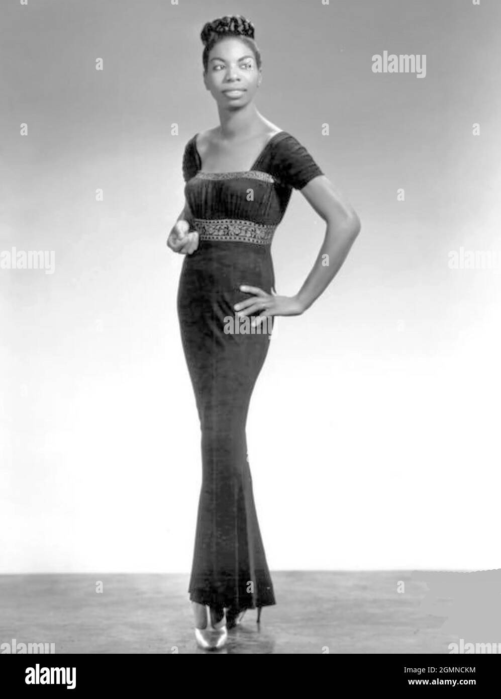 NINA SIMONE (1933-2003)  Promotional photo of American singer about 1958 Stock Photo