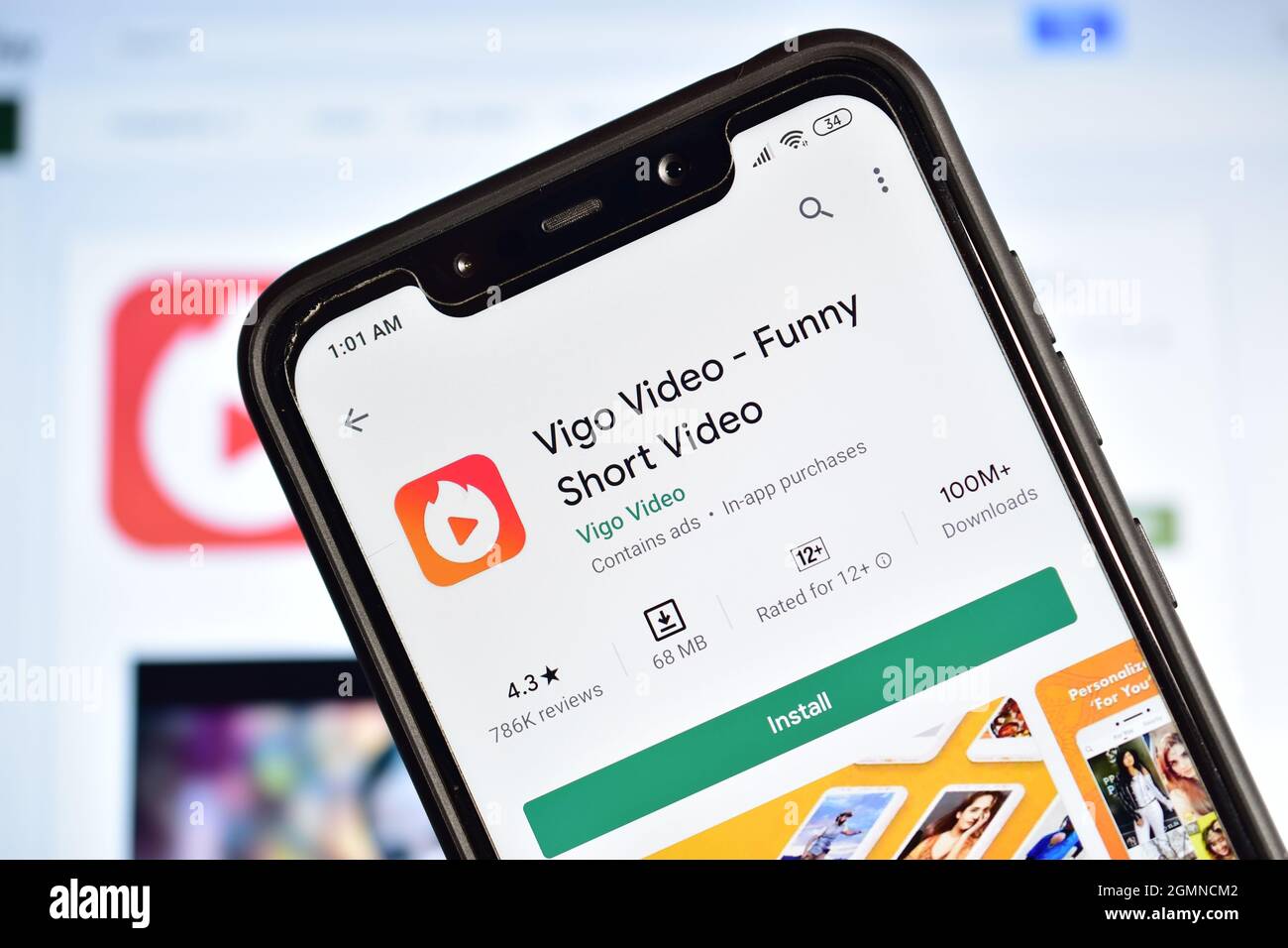 New Delhi, India 10 April 2020:- Vigo Video Application on Smartphone, Vigo  Video Used to Make and Share Funny Short video Stock Photo - Alamy