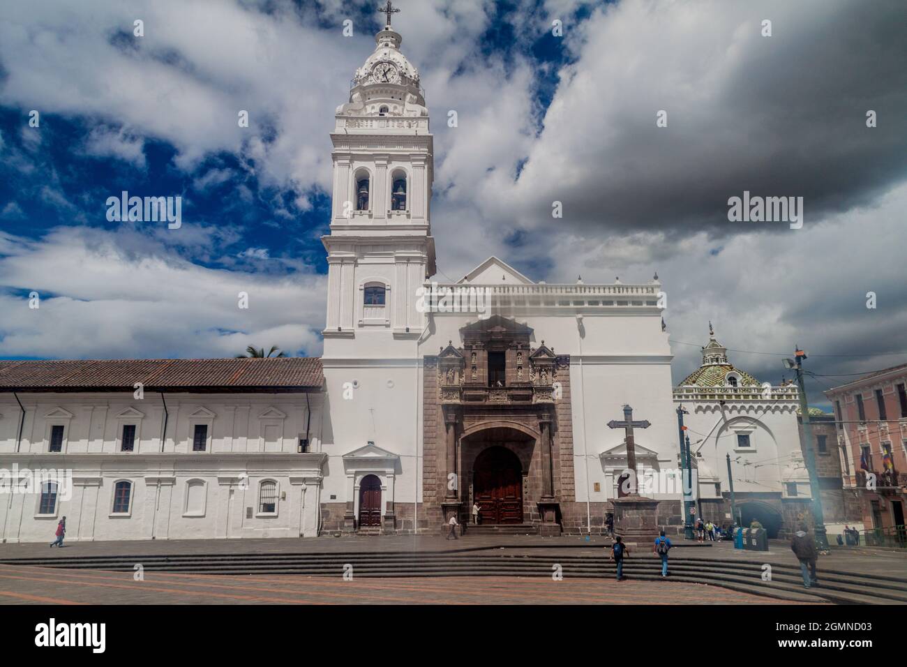 QUITO, ECUADOR JUNE 24, 2015 Church Santo Domingo on Plaza Santo