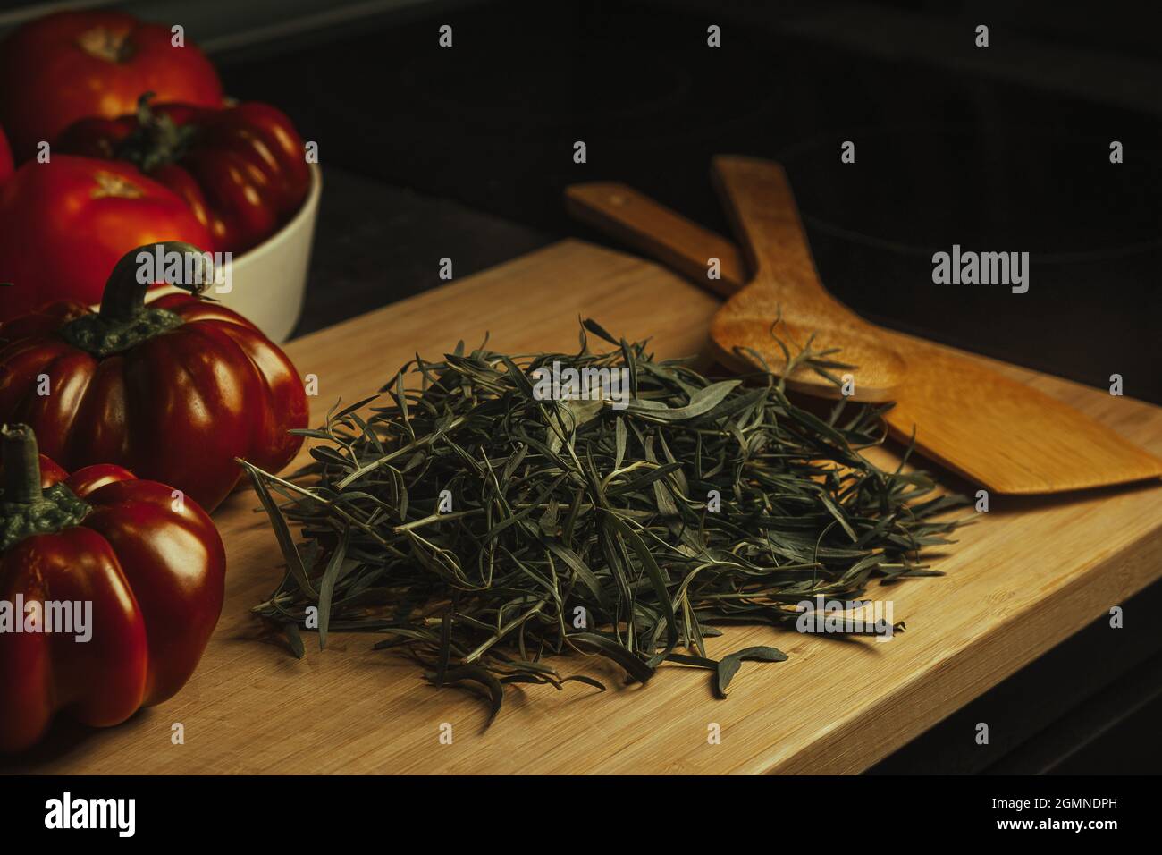 Dried tarragon ingredient Stock Photo Alamy