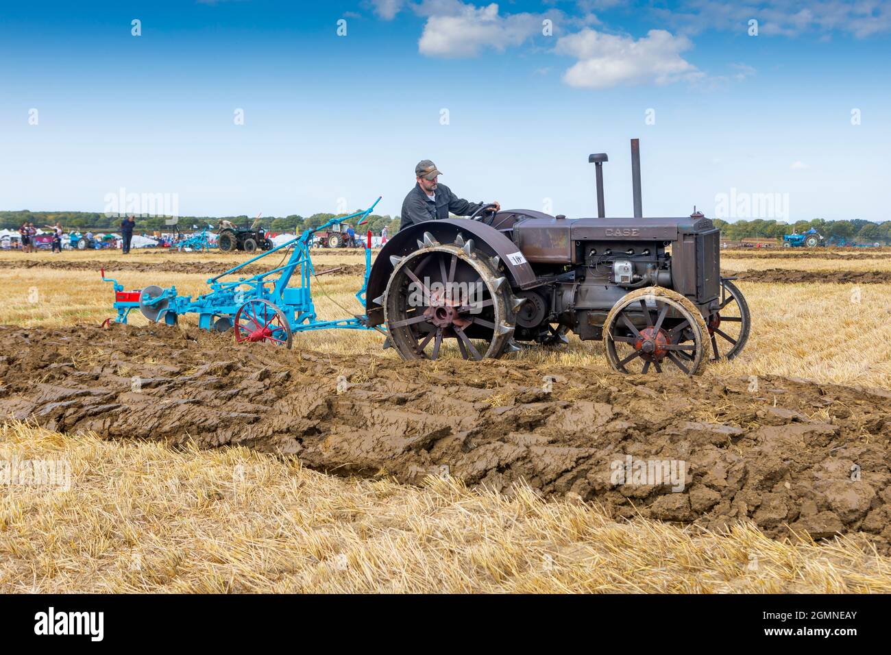 A classic Case tractor at a ploughing competition at Pluckley, Kent Stock Photo Alamy