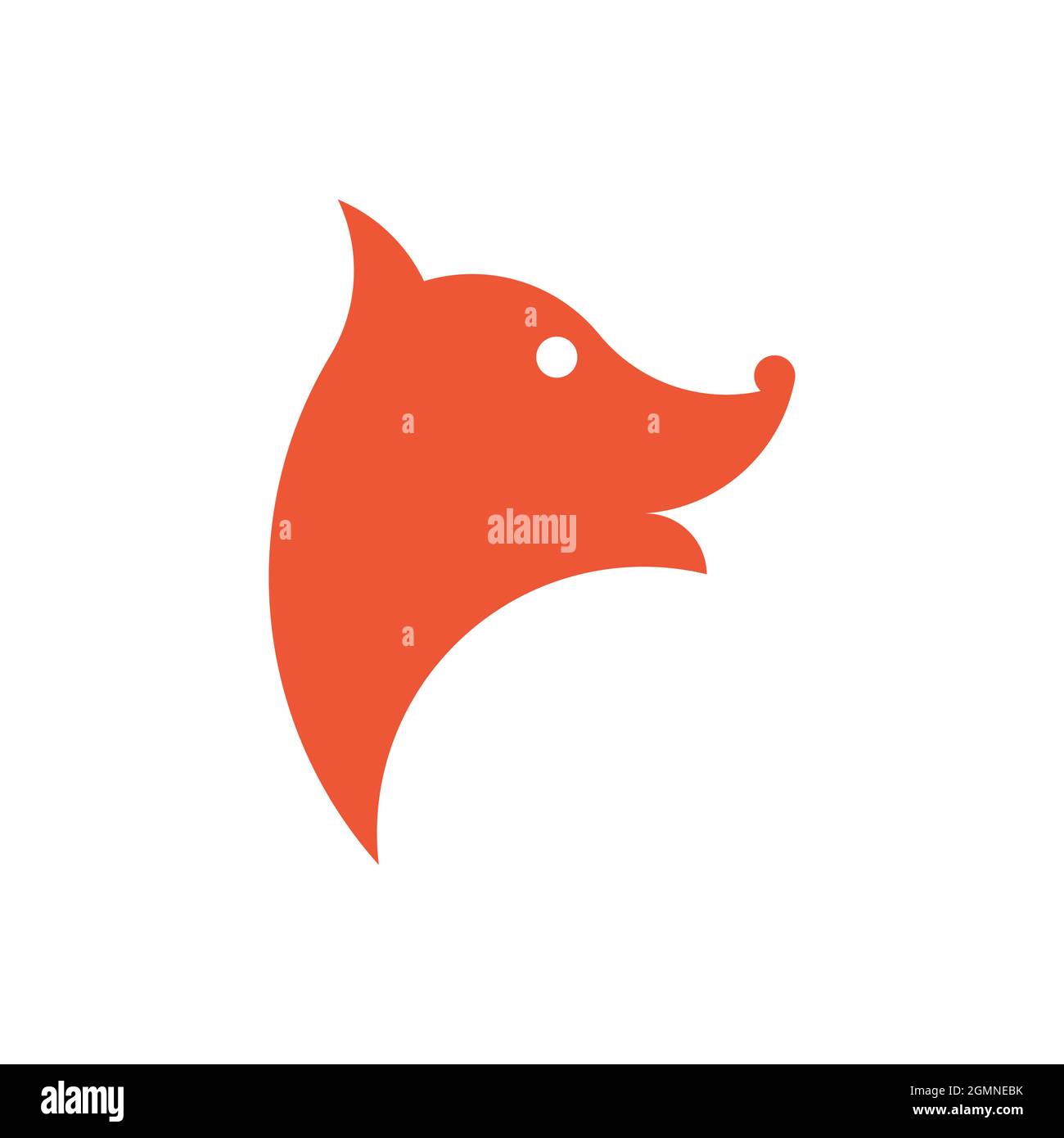 Vector fox in golden ratio style. Editable illustration Stock Vector