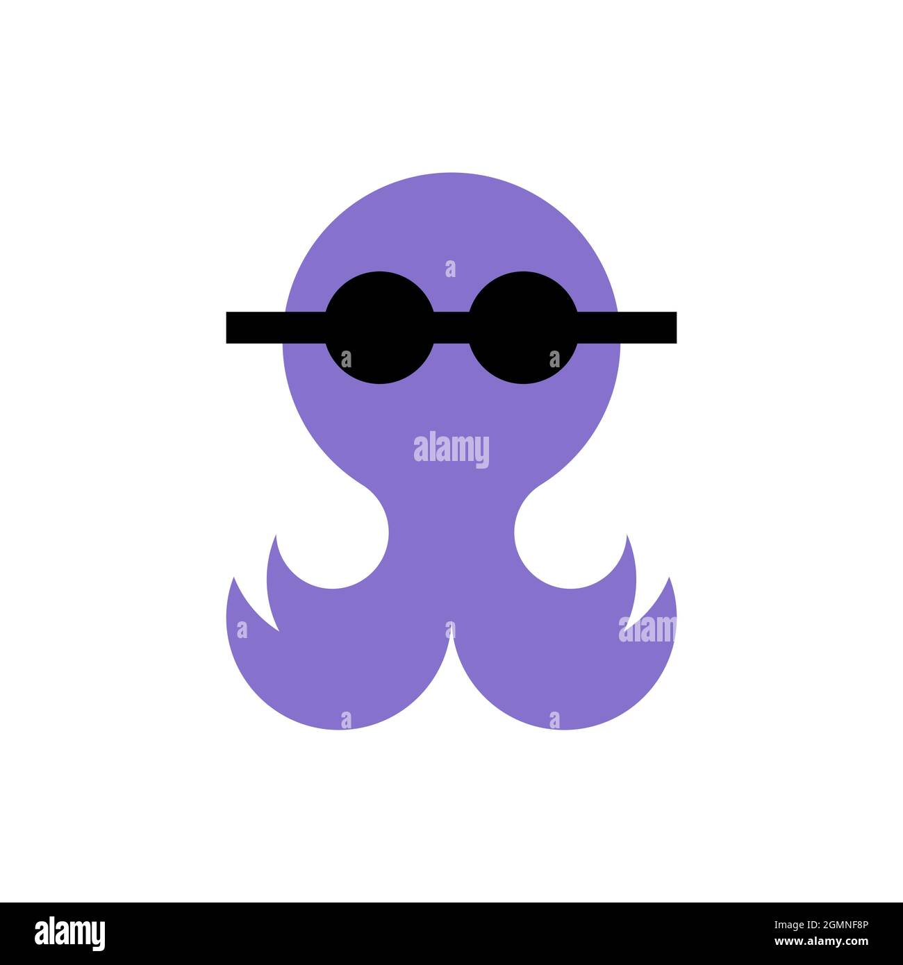 Vector octopus in golden ratio style. Editable illustration Stock Vector