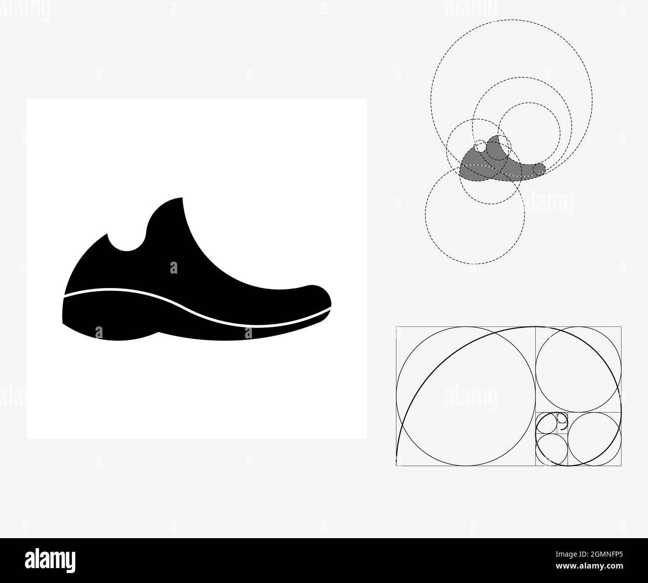 Vector in sneaker ratio style. Editable illustration Stock Vector