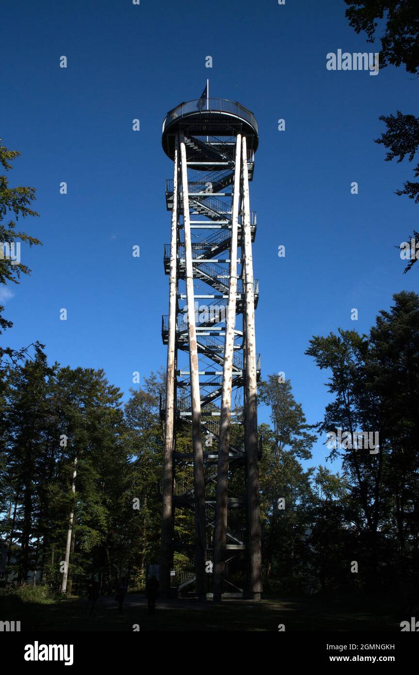 Lookout Tower on Urenkopf mountain, Haslach, Baden-Wurttemberg, Germany Stock Photo