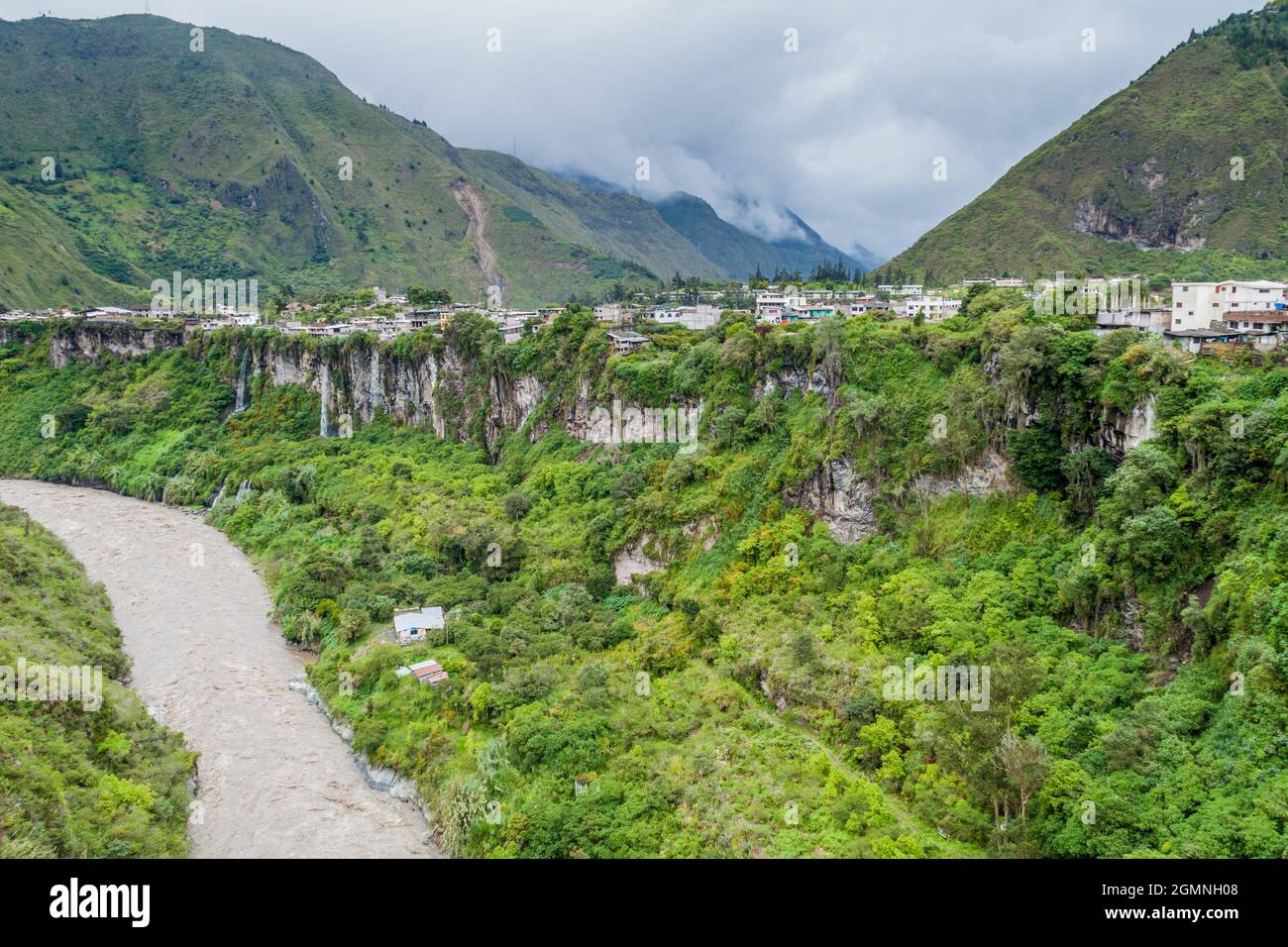 Banos de Agua Santa, popular tourist destination in Ecuador Stock Photo