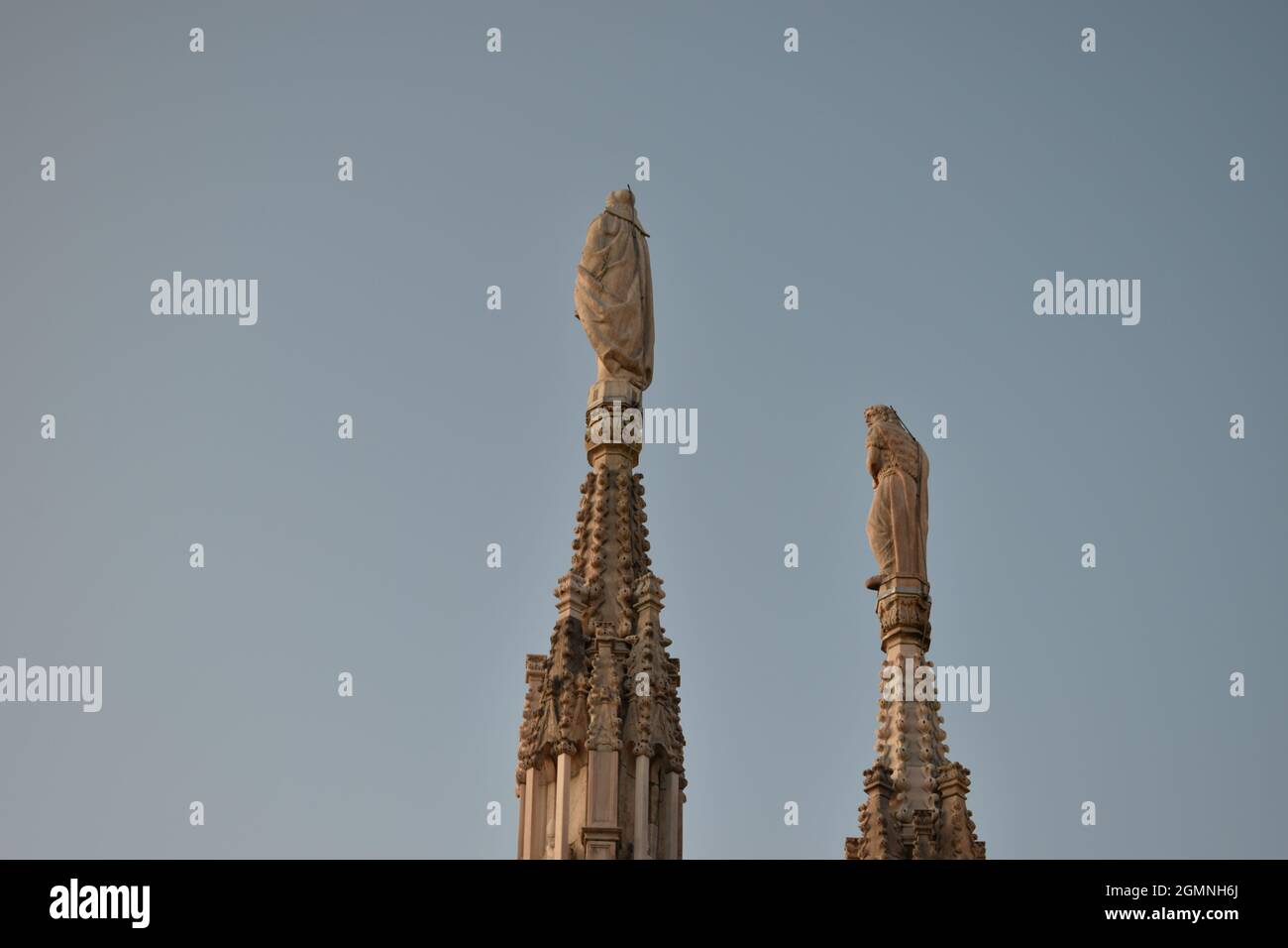 Clear sky from the rooftop of Duomo Di Milano Stock Photo