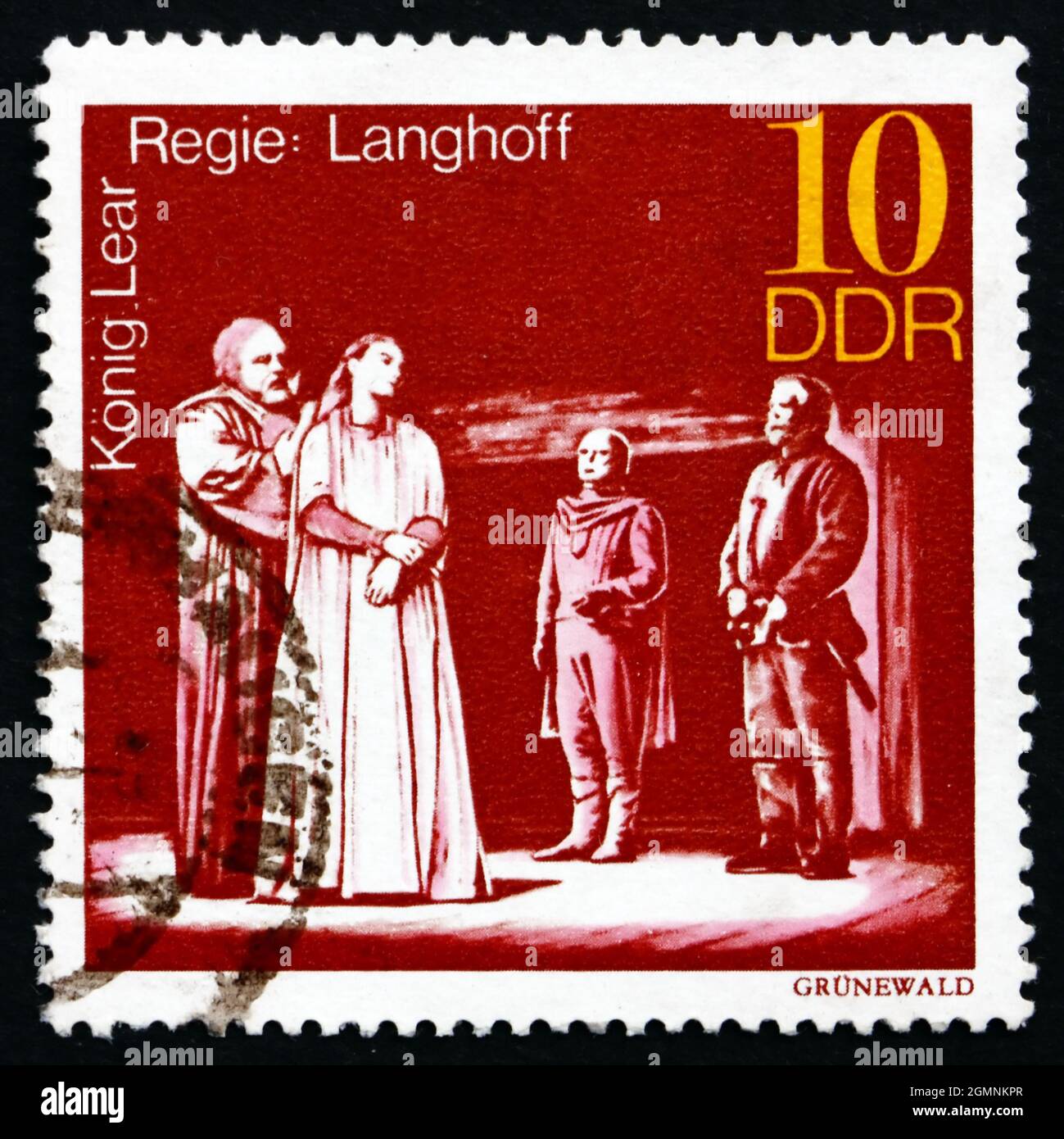 DANS LE PRE（1947年刷） GDR - CIRCA 1973: a stamp printed in GDR shows King Lear
