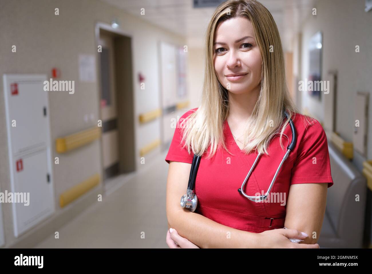 Girl hospital corridor hi-res stock photography and images - Alamy