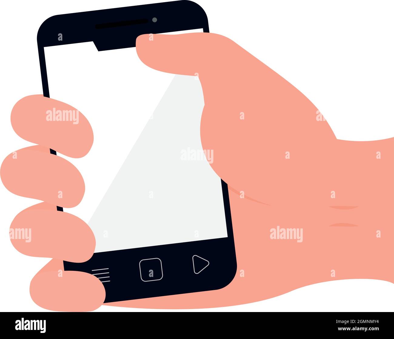 hand holding a cellphone device Stock Vector Image & Art - Alamy