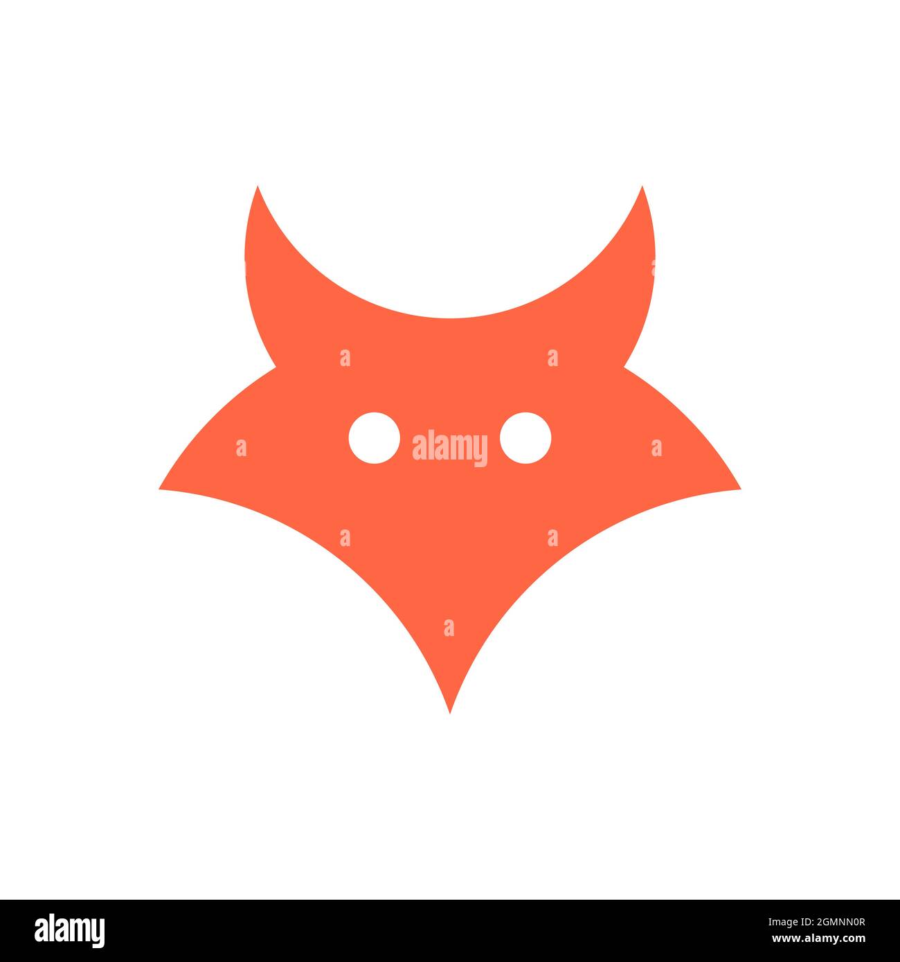 Vector fox in golden ratio style. Editable illustration Stock Vector