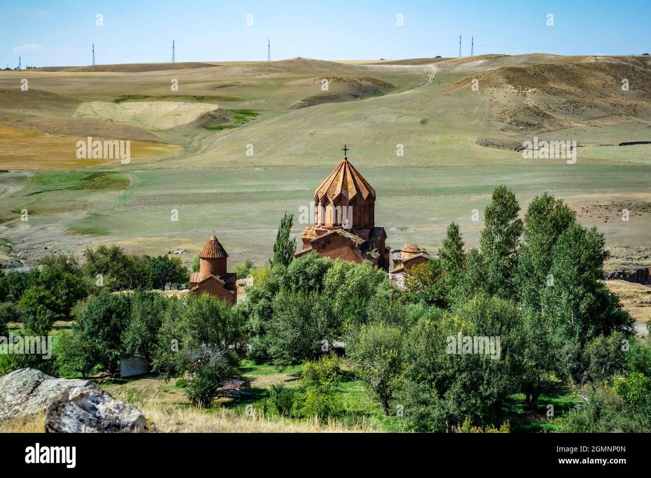 Scenic view of Marmashen monastery in Armenia, built in 10th century Stock Photo