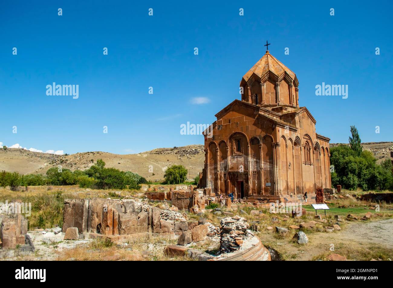 Vahramaberd, Armenia - September 13, 2021: Medieval Armenian Christian monastery of Marmashen in Armenia Stock Photo