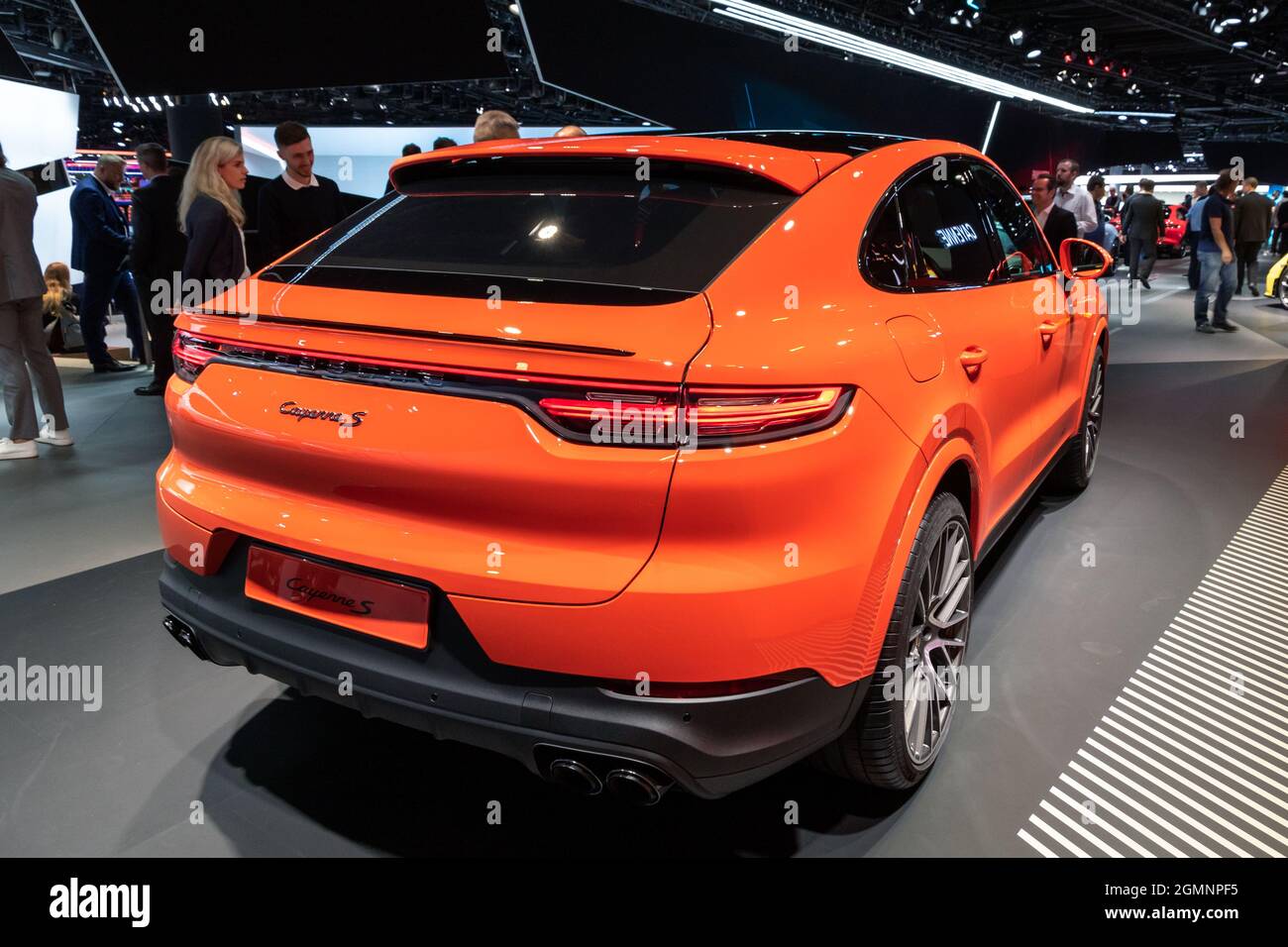 Porsche Cayenne S Coupe car showcased at the Frankfurt IAA Motor Show