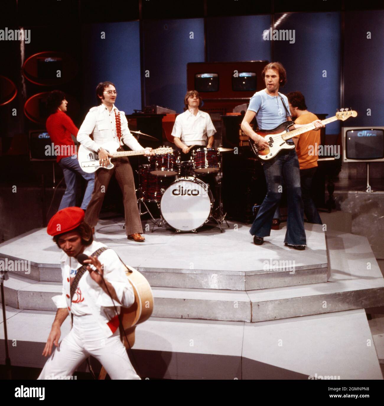 Disco, Musiksendung, Deutschland 1971 - 1982, Sendung vom 23. November 1974, Interpret: Band "The Rubettes" Stock Photo