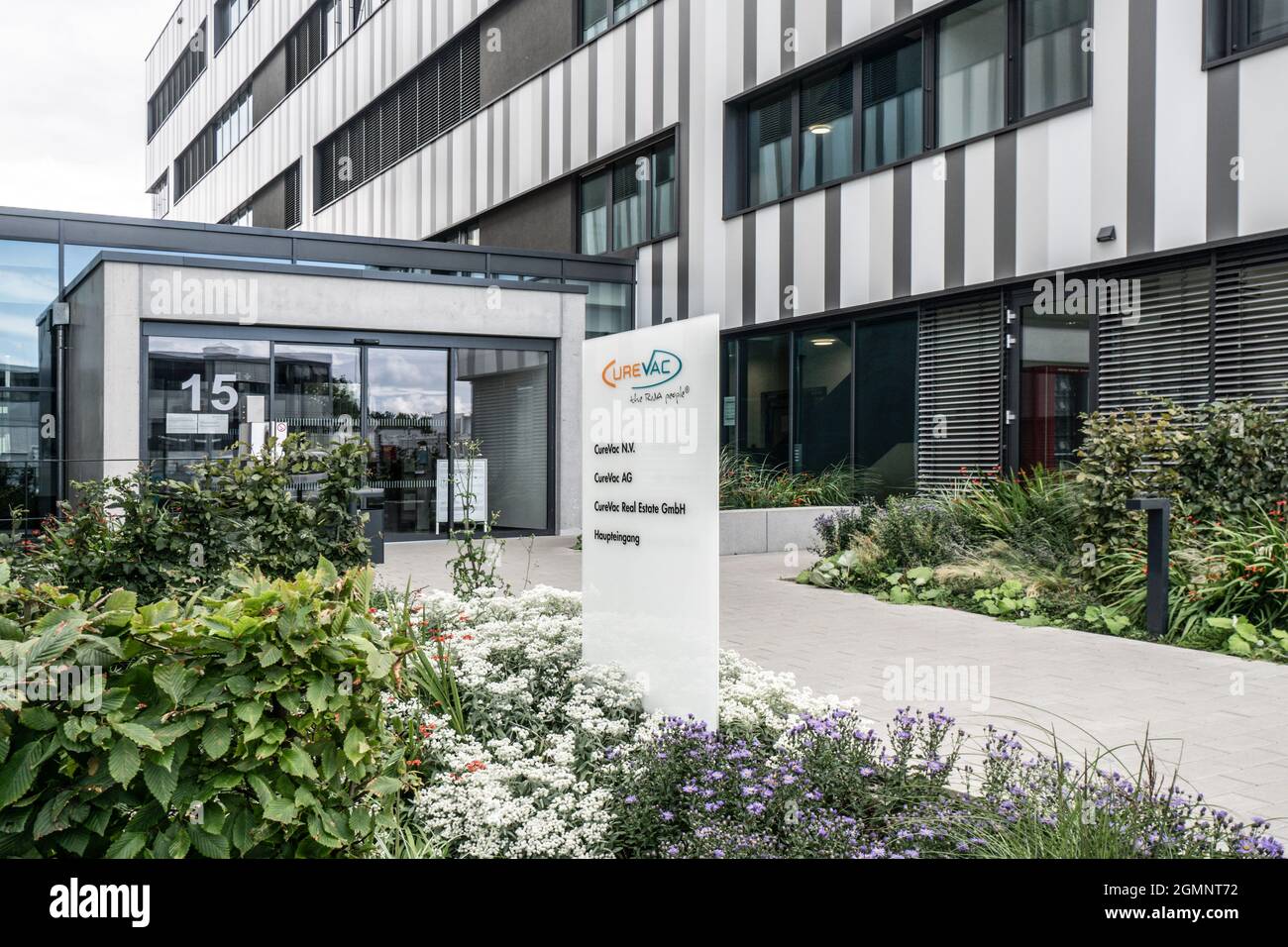 CureVac GmbH im Technologiepark Tübingen-Reutlingen, Gründerzentrum für Biotechnologie, entwickelt Impfstoff gegen Coronavirus, COVID-19 Pandemie, Tüb Stock Photo