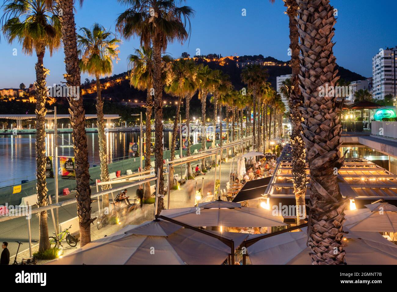 Paseo de la Forala, Promenade, Malaga, Costa del Sol, Provinz Malaga ...