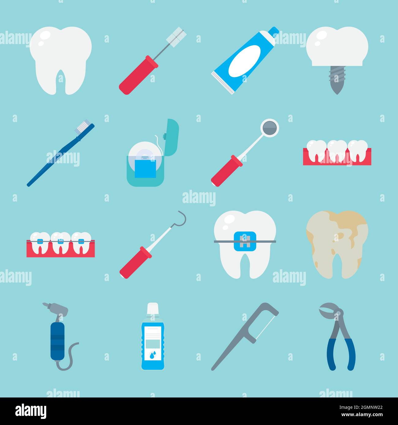 dental and teeth icon set Stock Vector Image & Art - Alamy