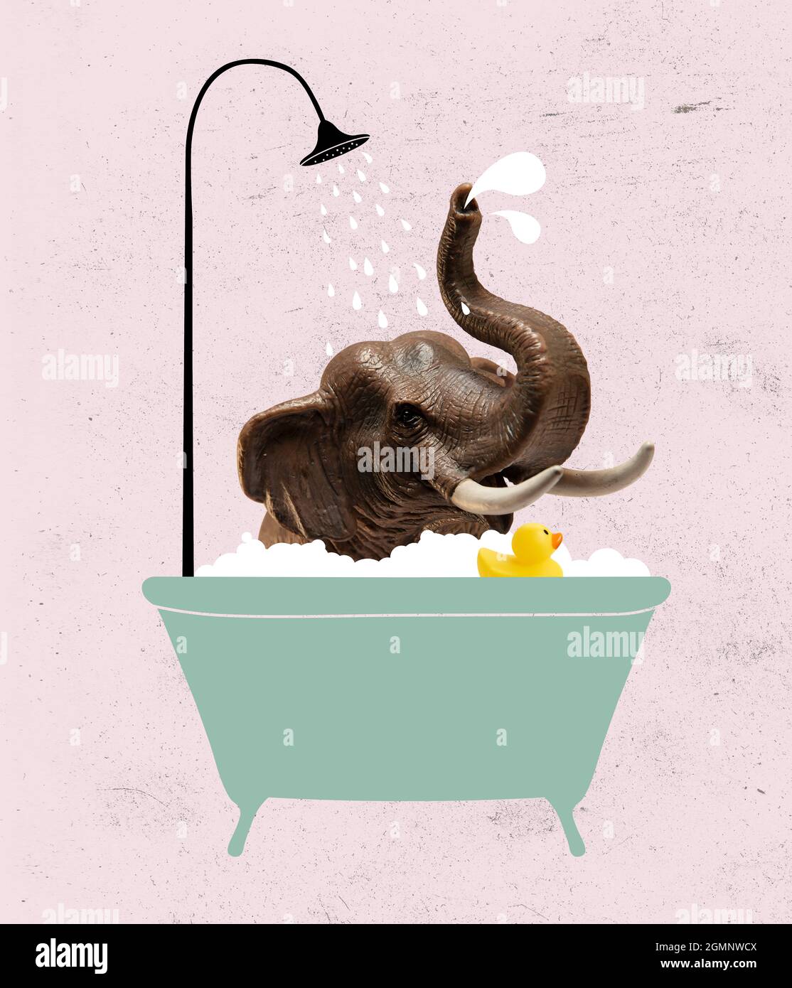 Gray Elephant Bath Wrap