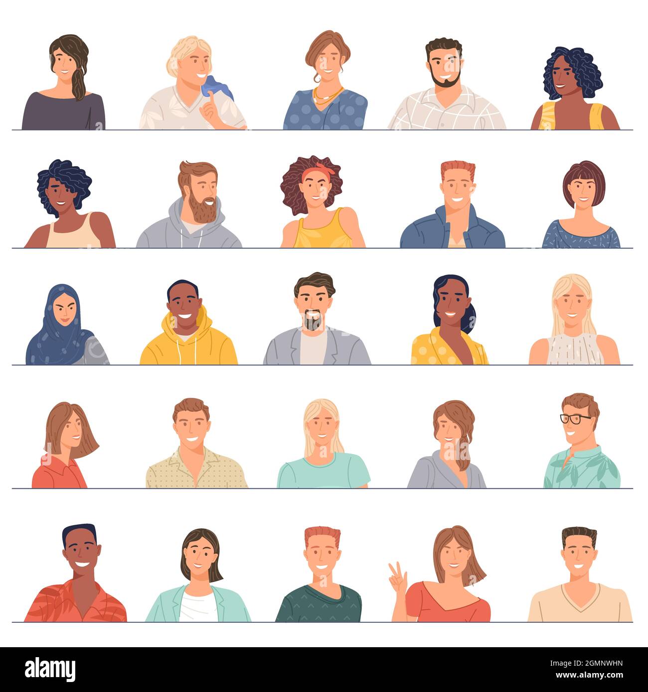 avatar of diverse business team Stock Vector Image & Art - Alamy