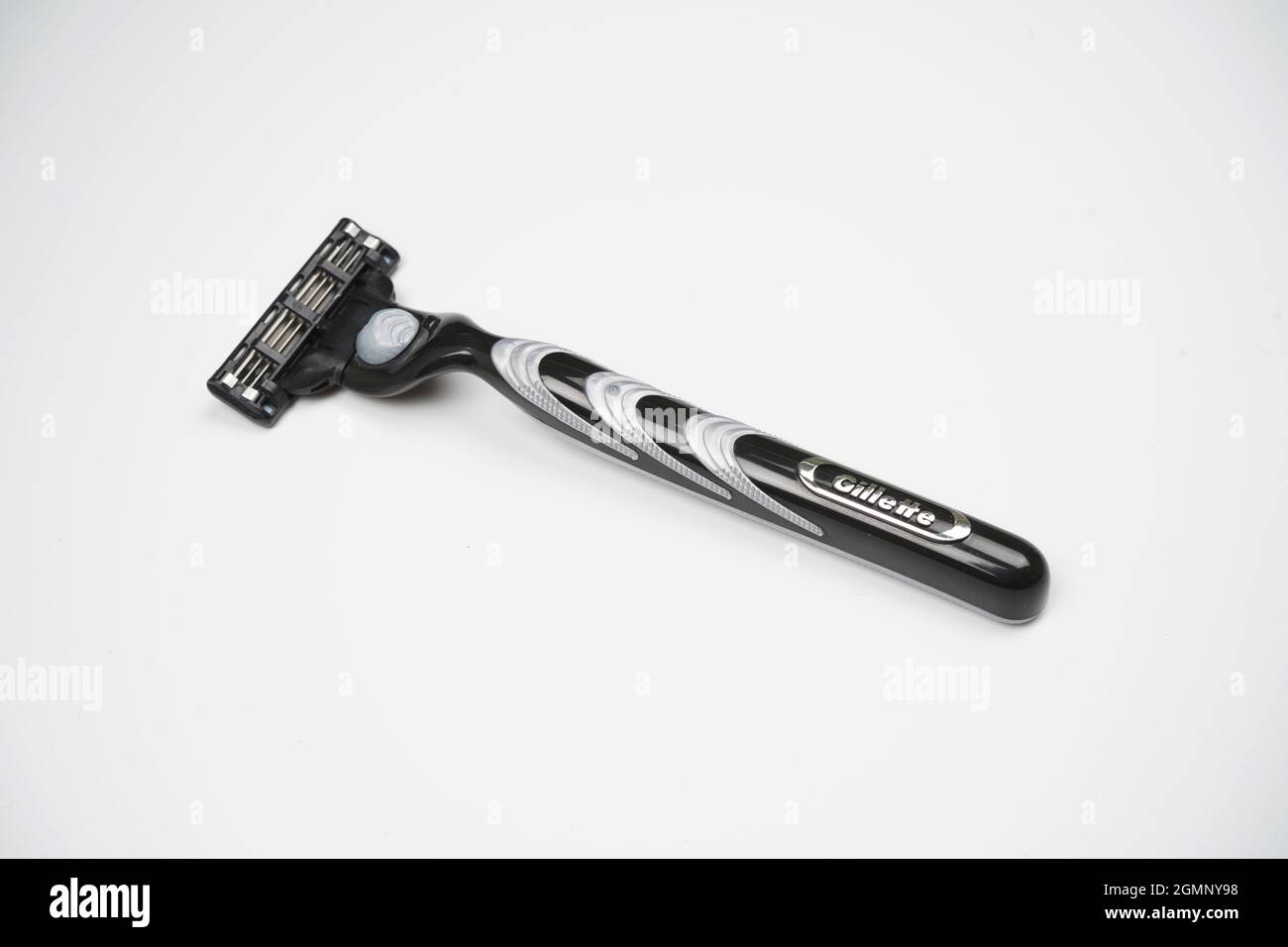 New Delhi, India, 09 September 2020:- Gillette Razor Mach 3 Isolated on  White Background Stock Photo - Alamy