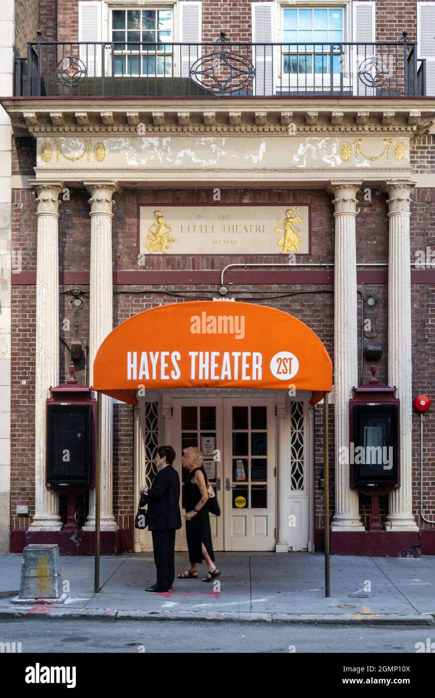 Little Theatre and Helen Hayes Theater at 240 West 44th Street in Times Square, NYC, USA Stock Photo