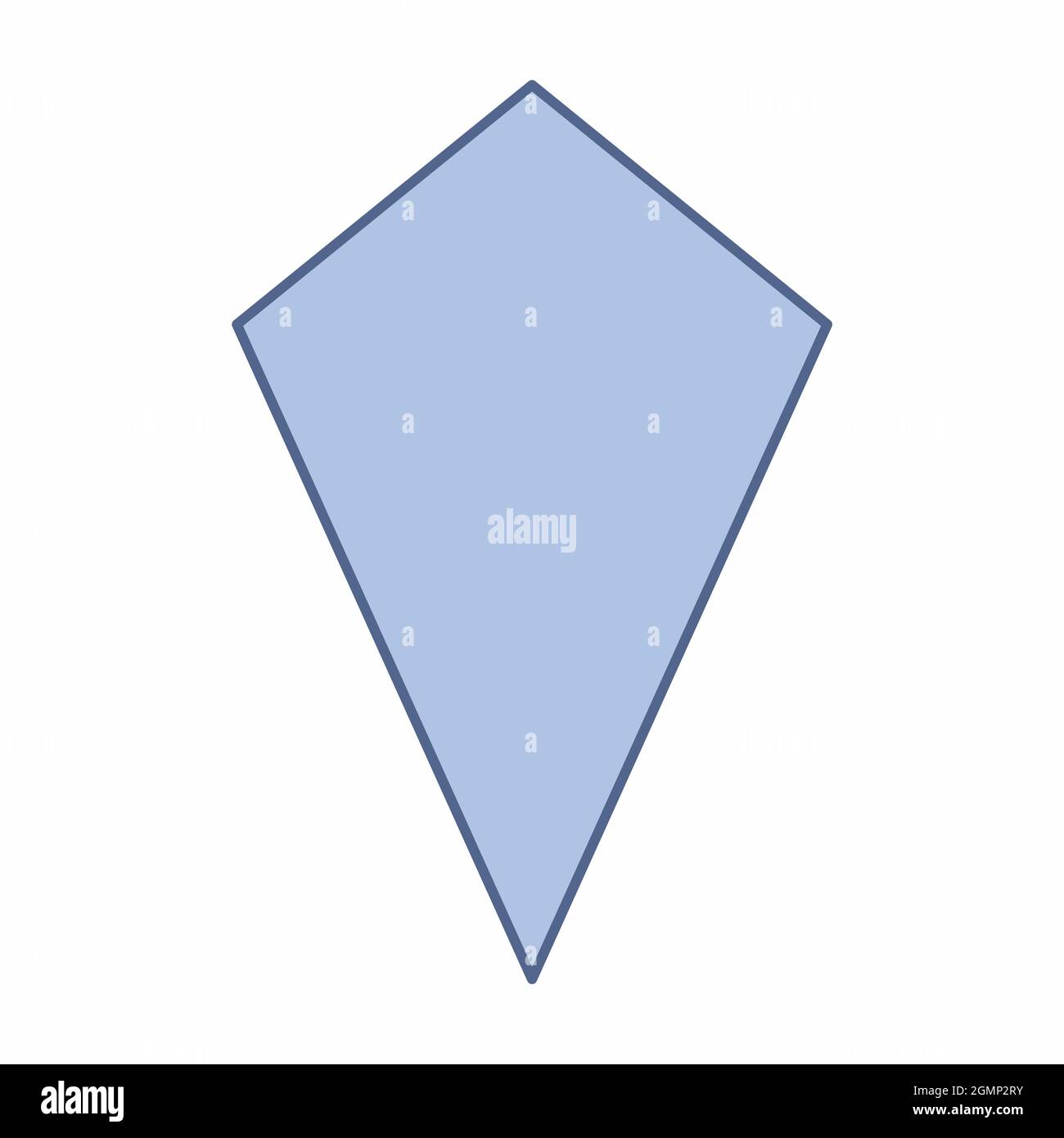 Kite geometric shape isolated on white background Stock Vector Image