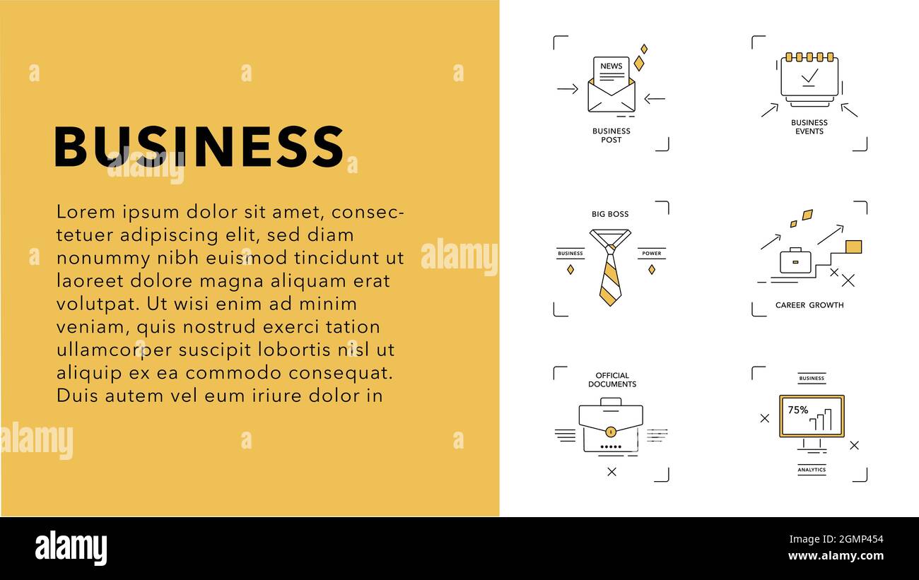 Vector illustration of business background with copy space Stock Vector ...