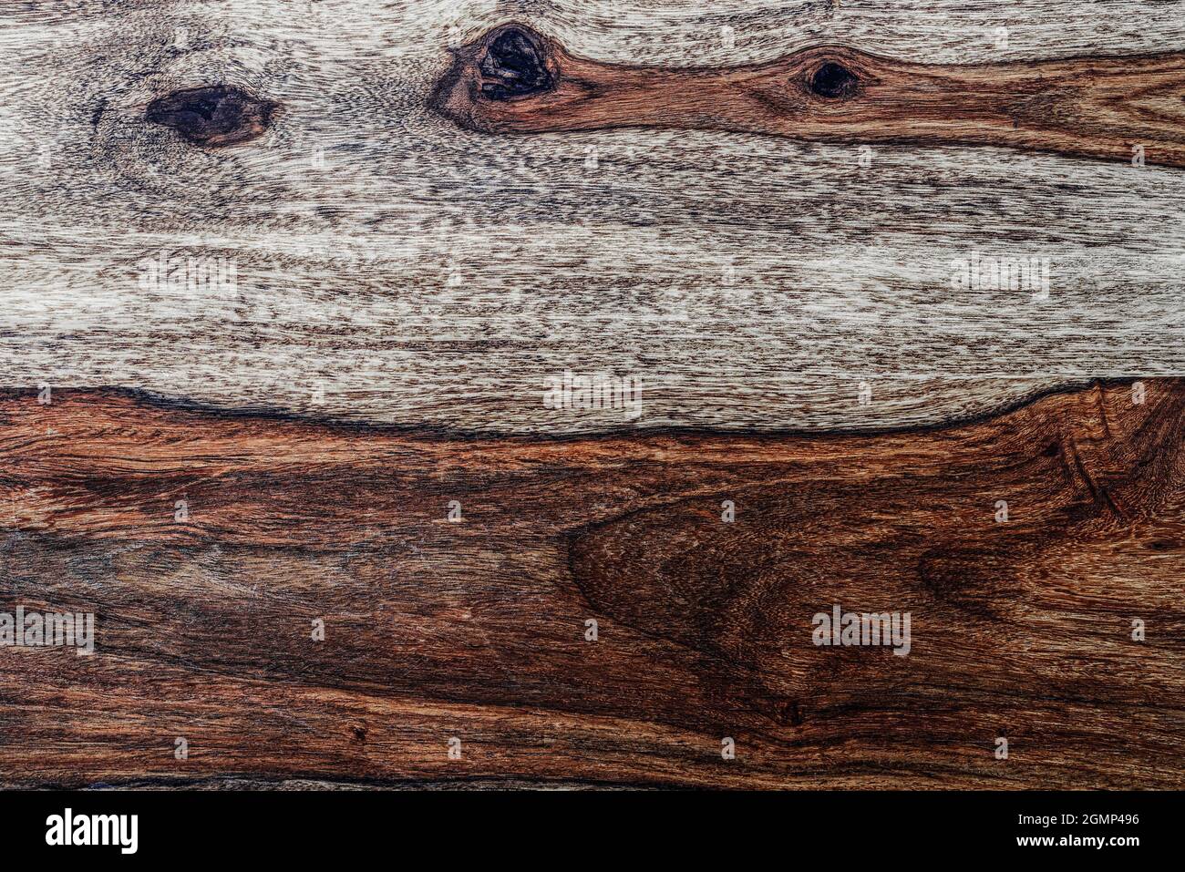 close-up brown rustic wood grain textured background Stock Photo