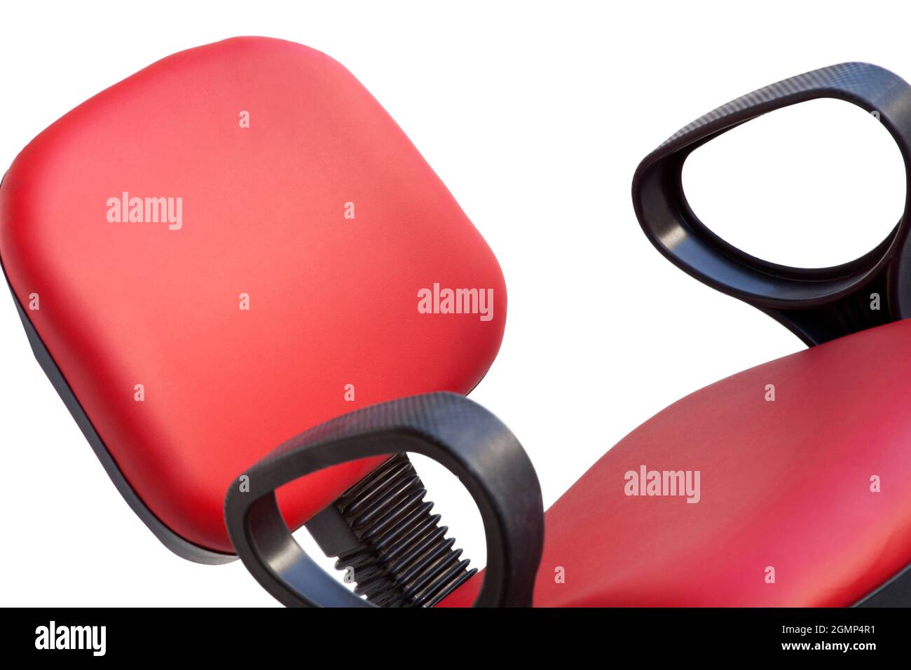 Red office chair on a white background Stock Photo