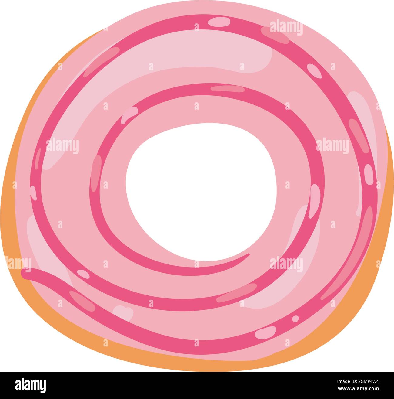 sweet pink donut on white background Stock Vector Image & Art - Alamy