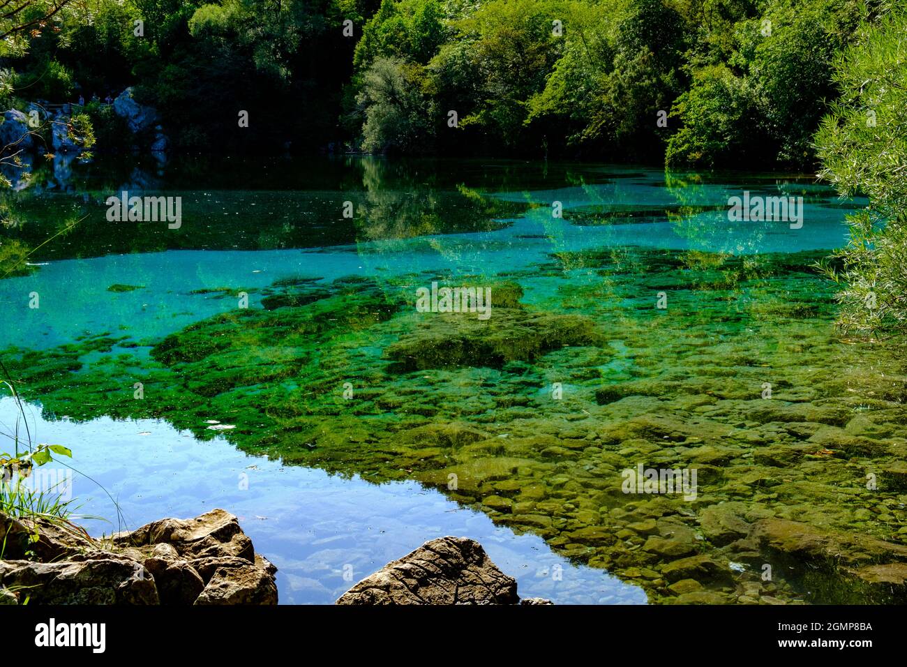 Amazing Cornino Lake Natural Reservation, Friuli, Italy Stock Photo