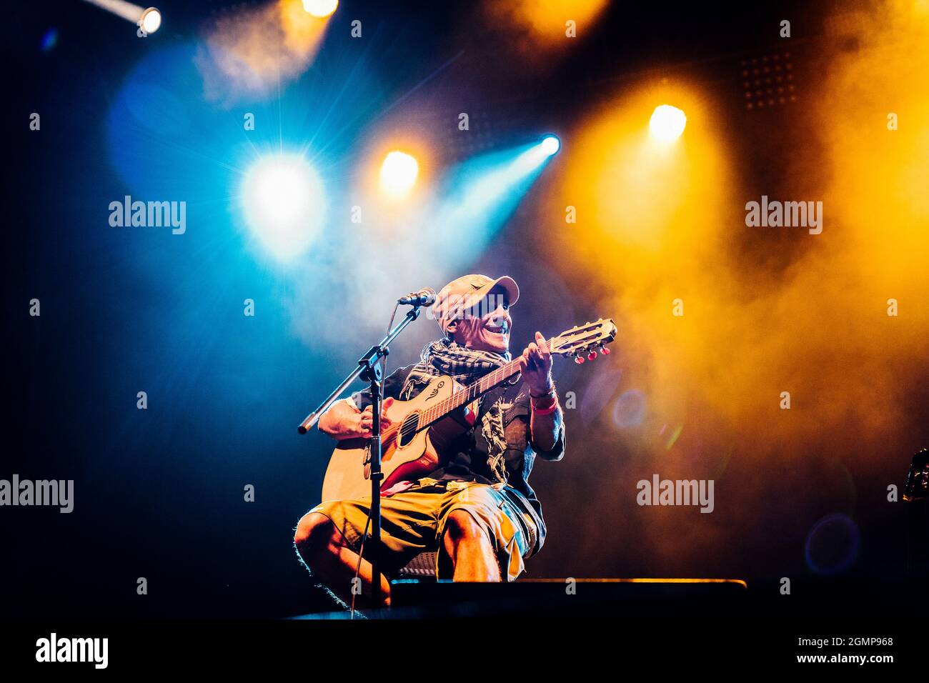 Manu Chao's concert in Livorno, Italy. Stock Photo