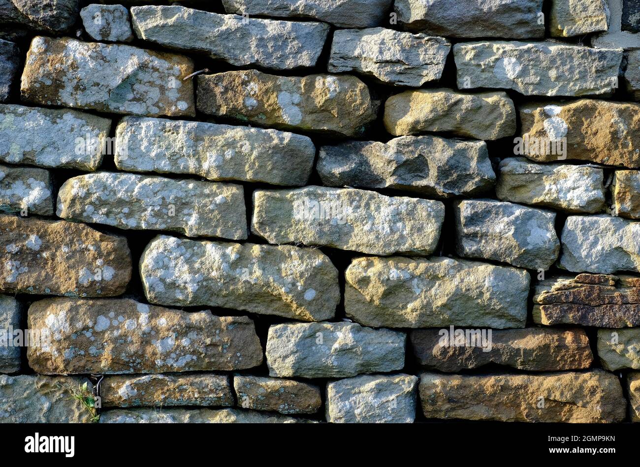 neat stone wall, glaisdale, north yorkshire, england Stock Photo