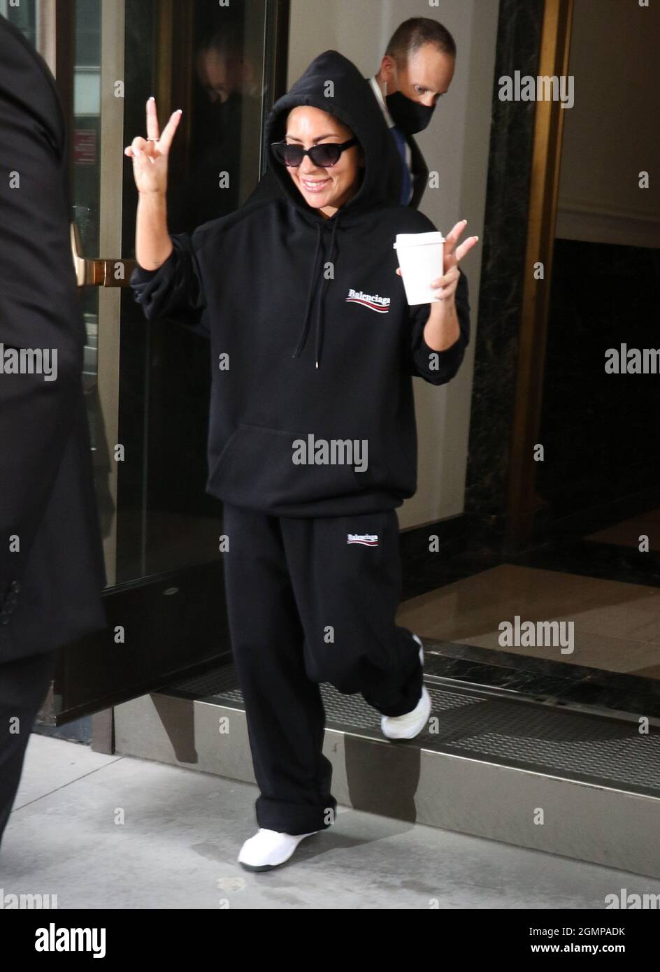 New York - NY - 20210803 Lady Gaga leaves her hotel in a Balenciaga track  suit heading for Radio City. -PICTURED: Lady Gaga ROGER WONG Stock Photo -  Alamy