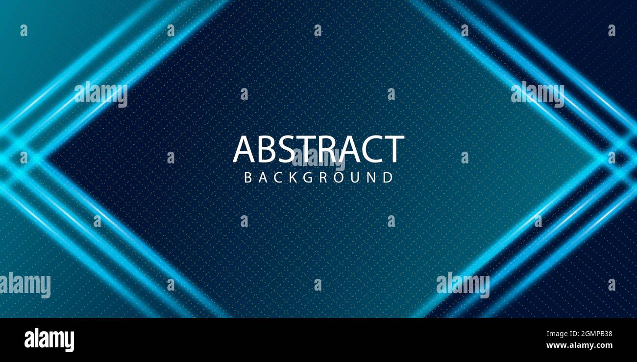 Dark background with blue diagonal lines, abstract background written in the center Stock Photo