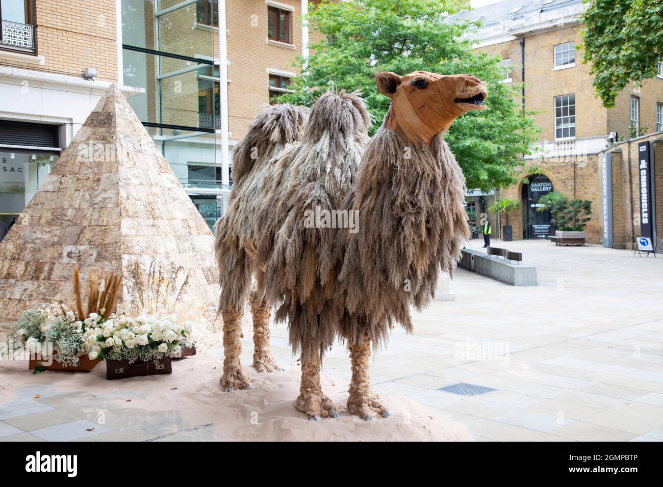 London, September 20, 2021: Streets of Chelsea get decorated with floral displays for anuual Chelsea in Bloom Stock Photo