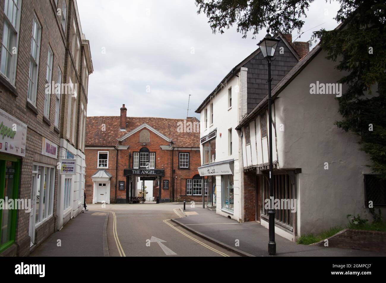 Views of the town centre in Andover, Hampshire in the UK Stock Photo