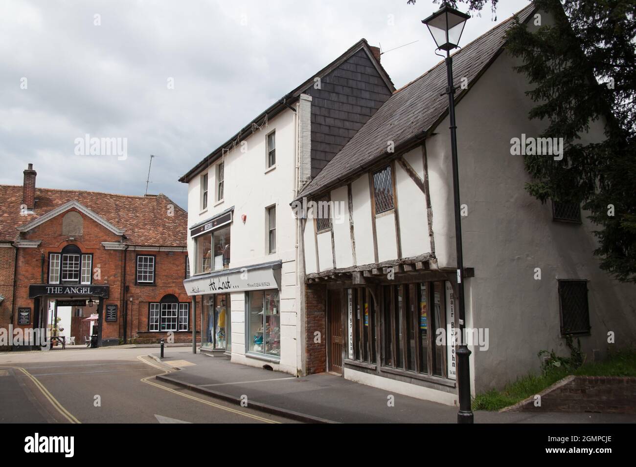 Old buildings in the town centre of Andover, Hampshire in the UK Stock Photo