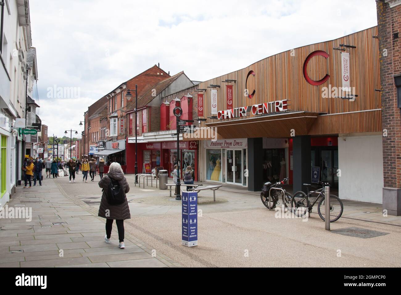 The Chantry Shopping Centre on the High Street in Andover in the UK Stock Photo