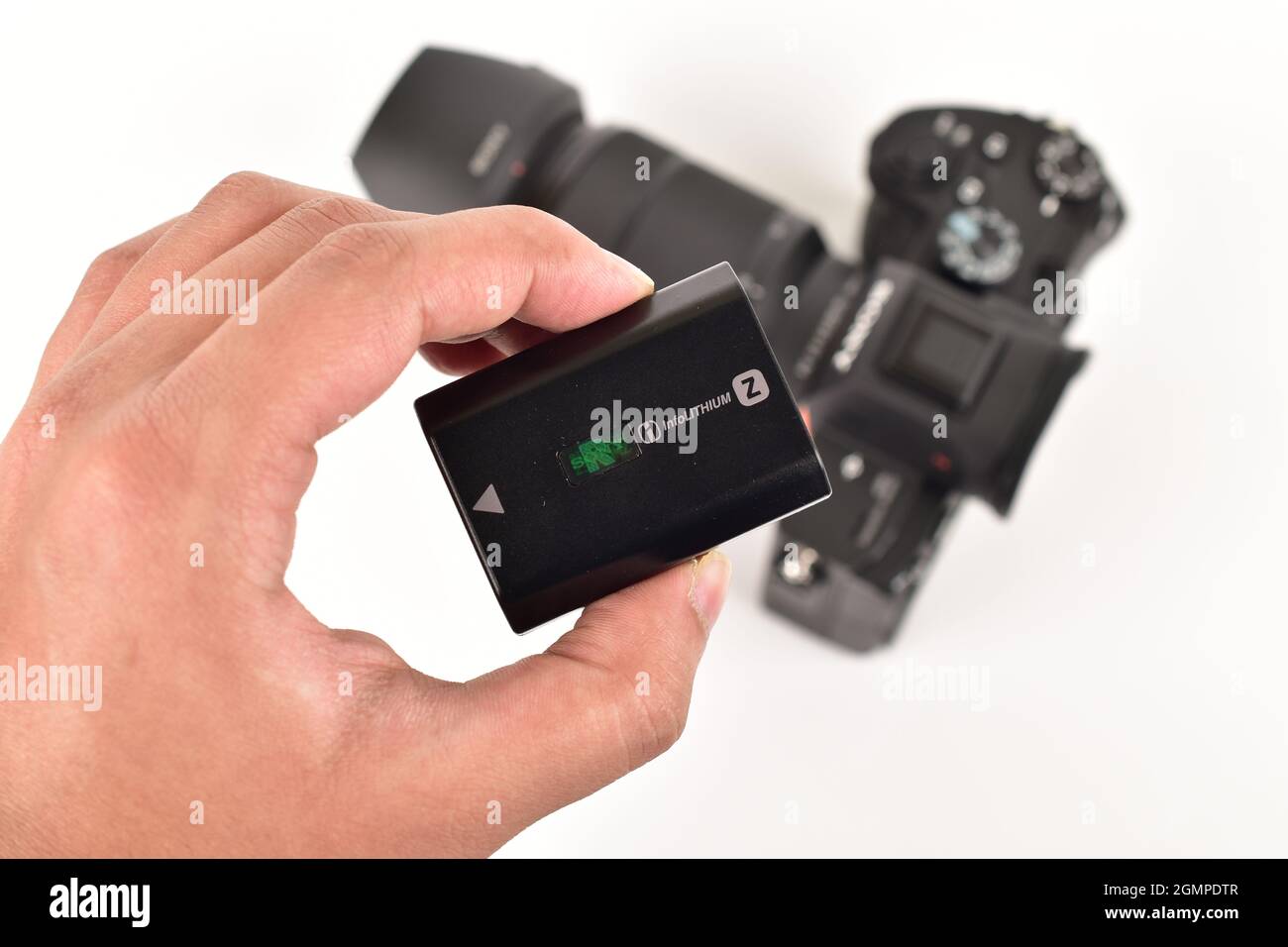 Lithium ion battery of digital camera Stock Photo Alamy