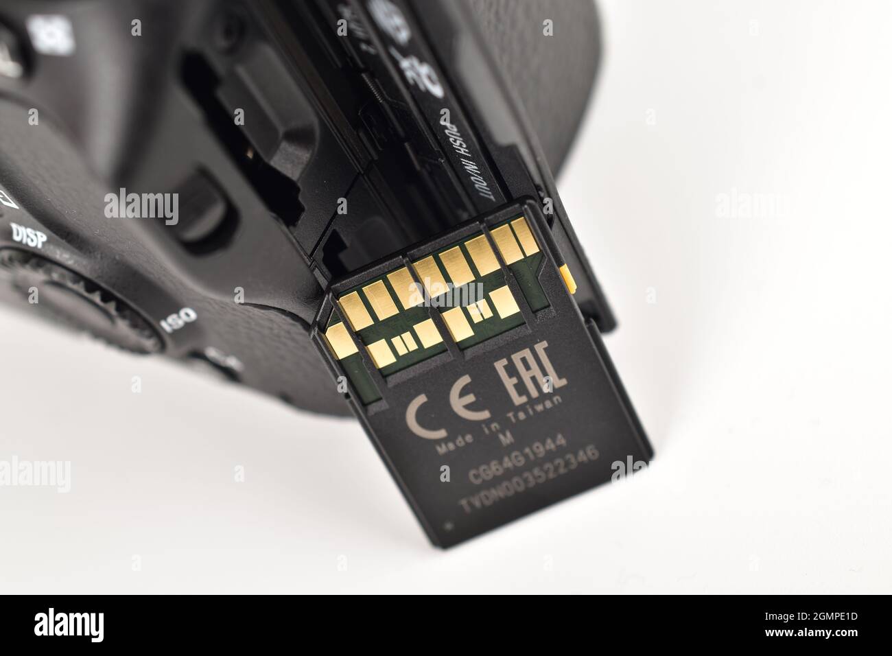 High Speed Memory Card With Camera on White Background Stock Photo - Alamy