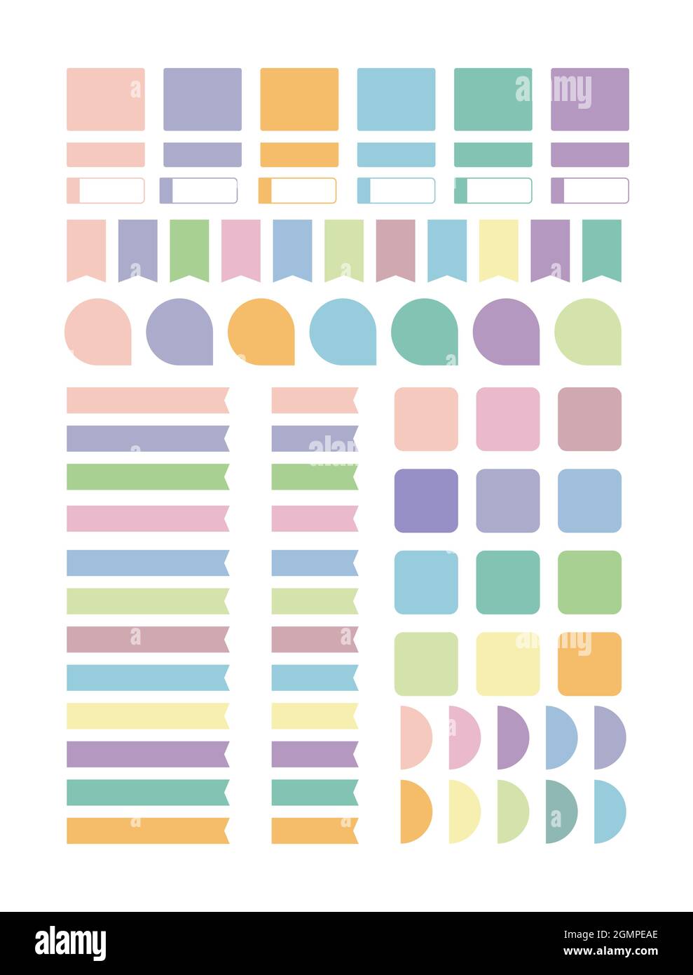 digital planner sticker element or label stock vector image art alamy